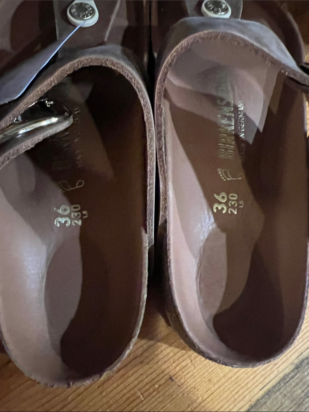 Birkenstock Cognac Leather Gizeh Big Buckle Thong Sandal - Picture 11 of 14